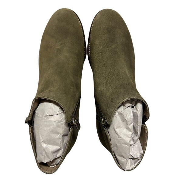 NEW Italeau Womens Size 9-9.5 Waterproof Italian Suede Foliana Booties Moss $399 - Picture 7 of 13